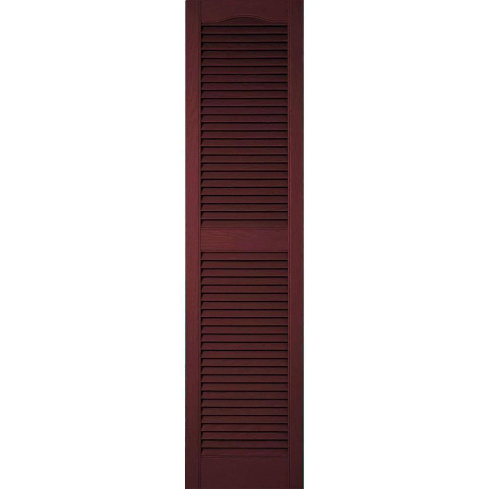 Vinyl Cathedral Top Open Louver Shutters M759