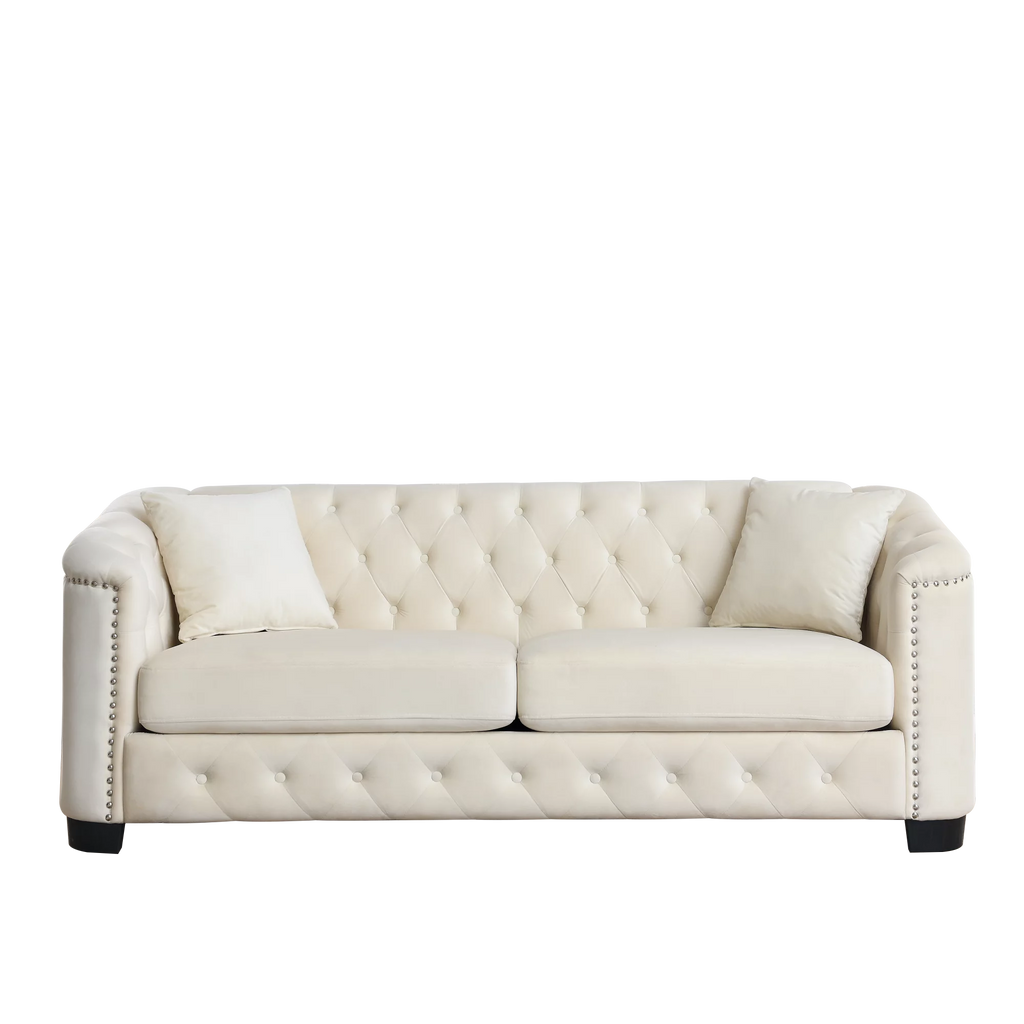 Velvet Beige 3-seater + 2-seater Combination Sofa M898