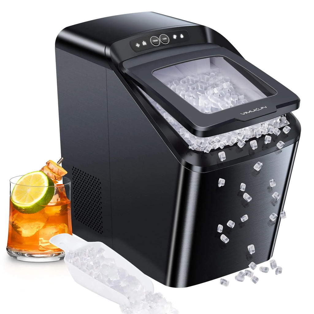30Lbs Per Day Self-Cleaning Stainless Steel Countertop Ice Maker Y52291