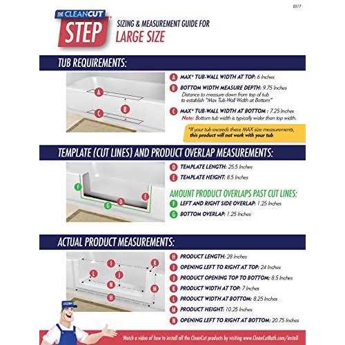 Wide White Step Bathtub Conversion Kit L842376