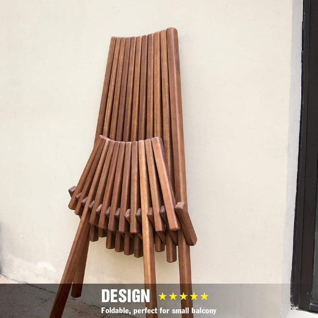 Folding Acacia Wood Outdoor Chair A18221