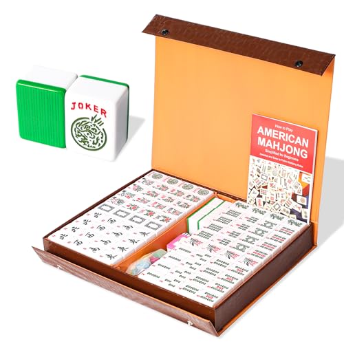 Mahjong Tile Set with 166 Numbered Ivory Tiles L985