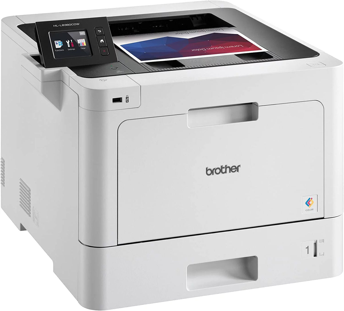 Business Color Laser Printer with Duplex Printing and Wireless Networking I325646