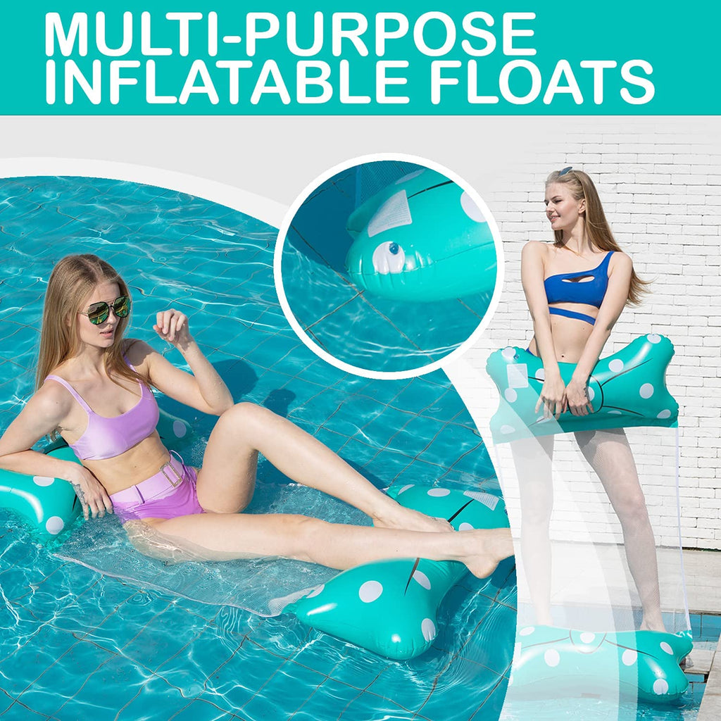 Turquoise Inflatable Pool Float Lounger E29339