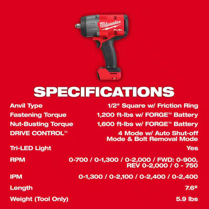 18V Lithium-Ion Brushless Cordless 1/2 in. Impact Wrench M5239