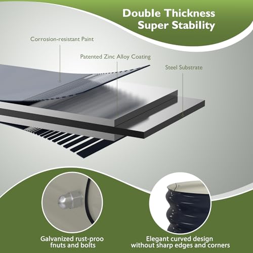 4x2x1 ft Galvanized Metal Raised Garden Bed Kit O77049