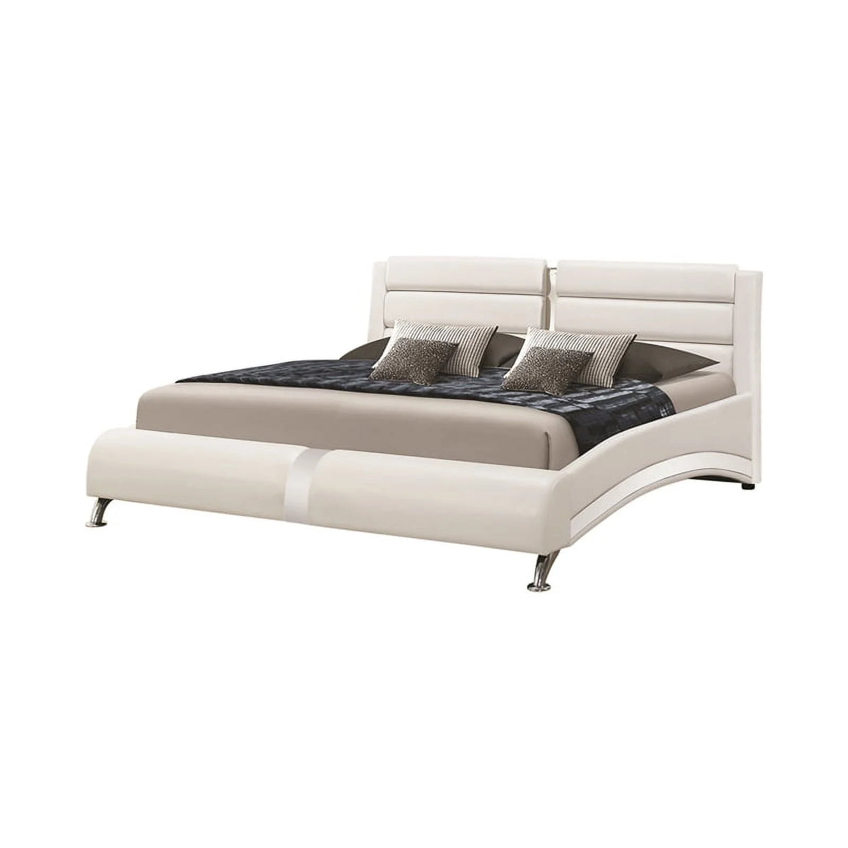 Queen Bedroom Set Glossy White A4066
