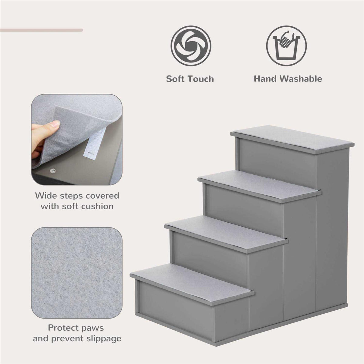 Small Pet Steps with Cushioned Removable Covering S127360
