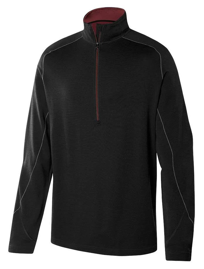 Merino Silk Half Zip Black M5889