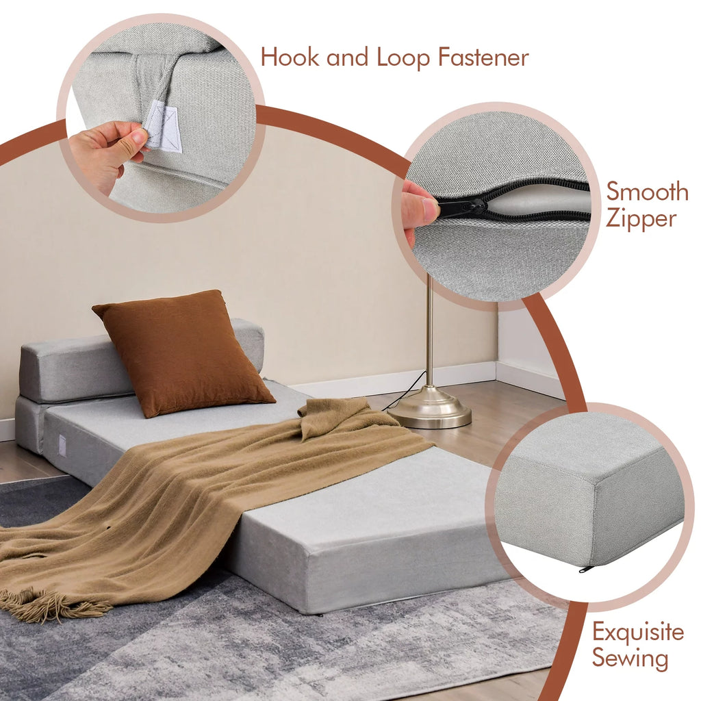 Grey Convertible Sleeper Chair I664494