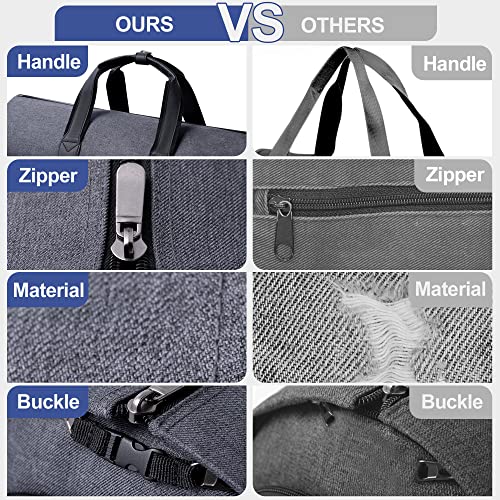Convertible Garment Bag with Shoe Compartment, Detachable Shoulder Strap E400