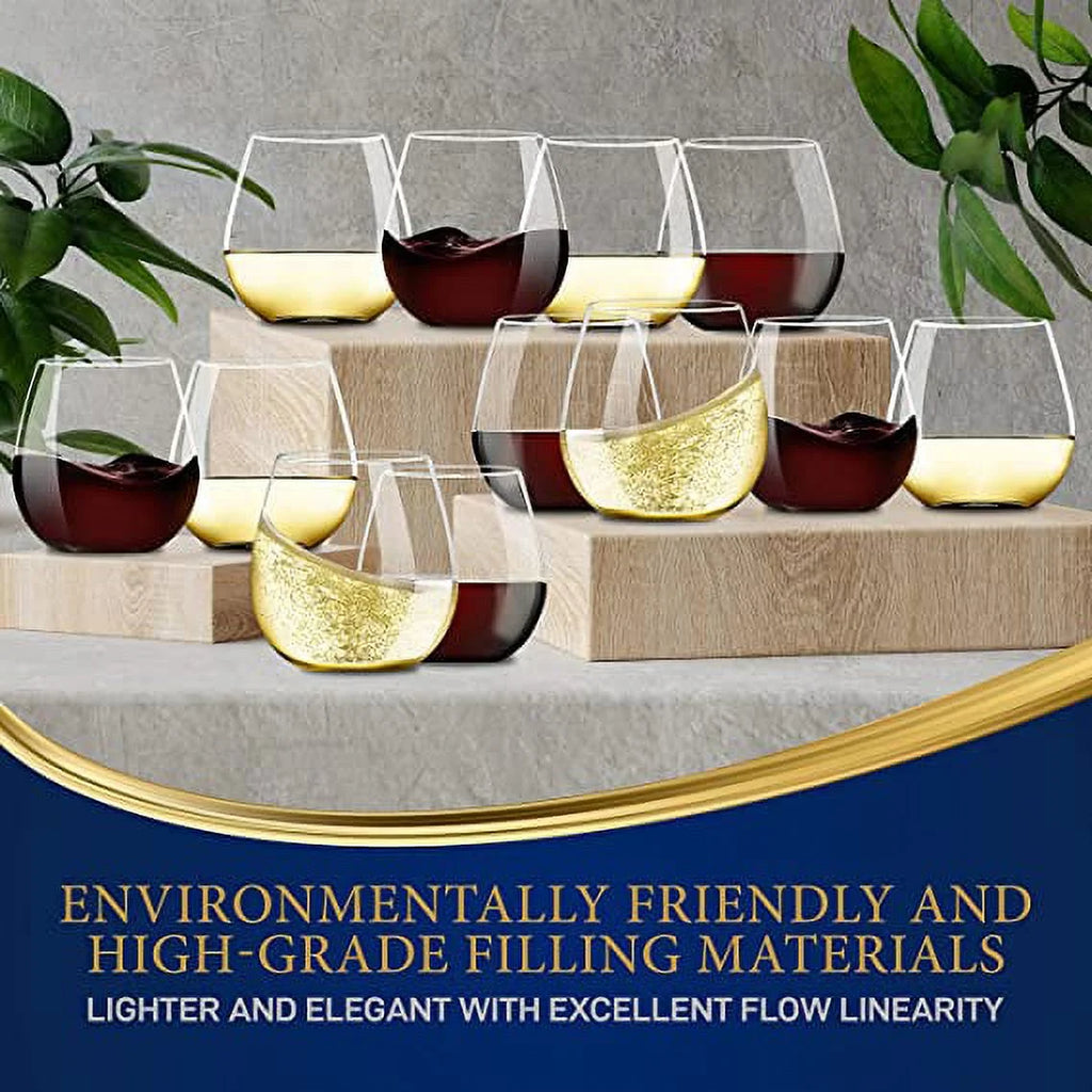 Stemless Wine Glasses Set of 12 K422027