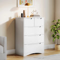 White 5 Drawer Wood Dresser N750167