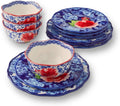 12-Piece Blue Floral Dinnerware Set K456331