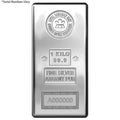 1 Kilo .999 Fine Silver Bar D9991