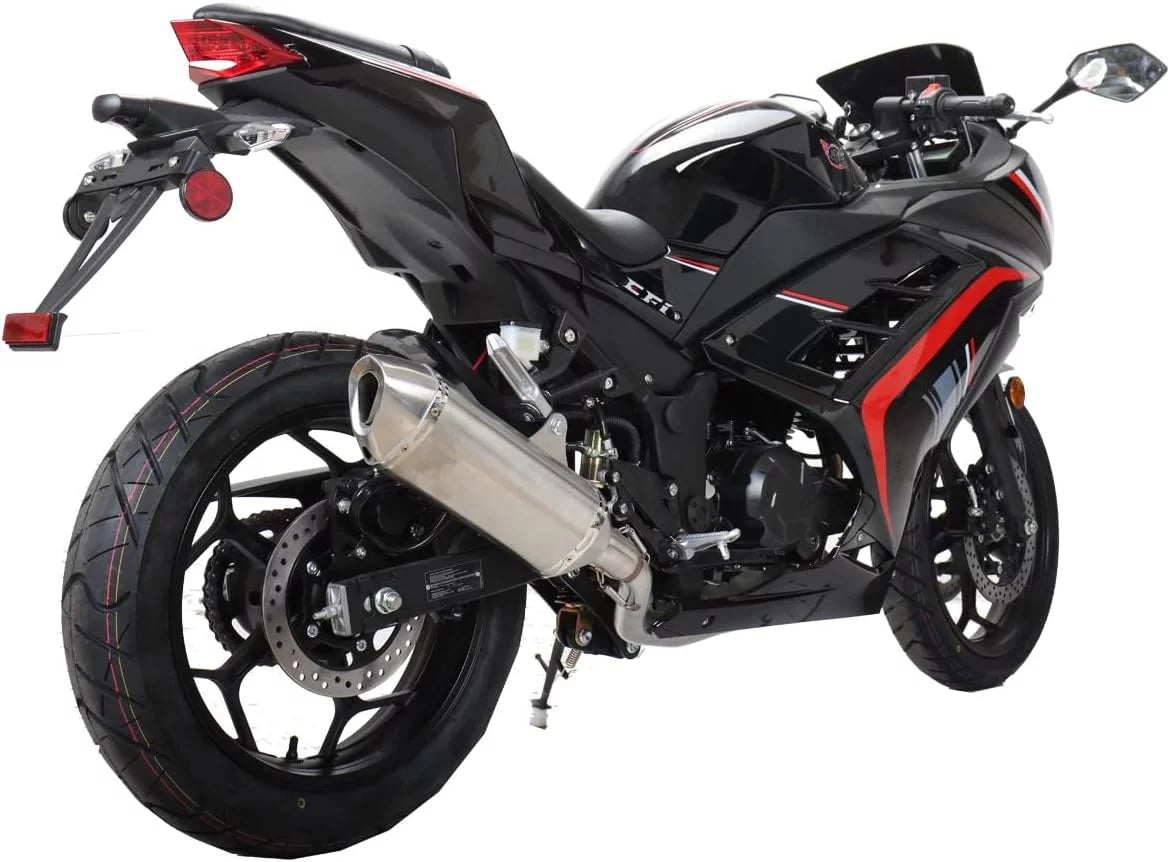 250cc Motorcycle, 6 Manual Transmission Electric Start 17" Wheels V35589