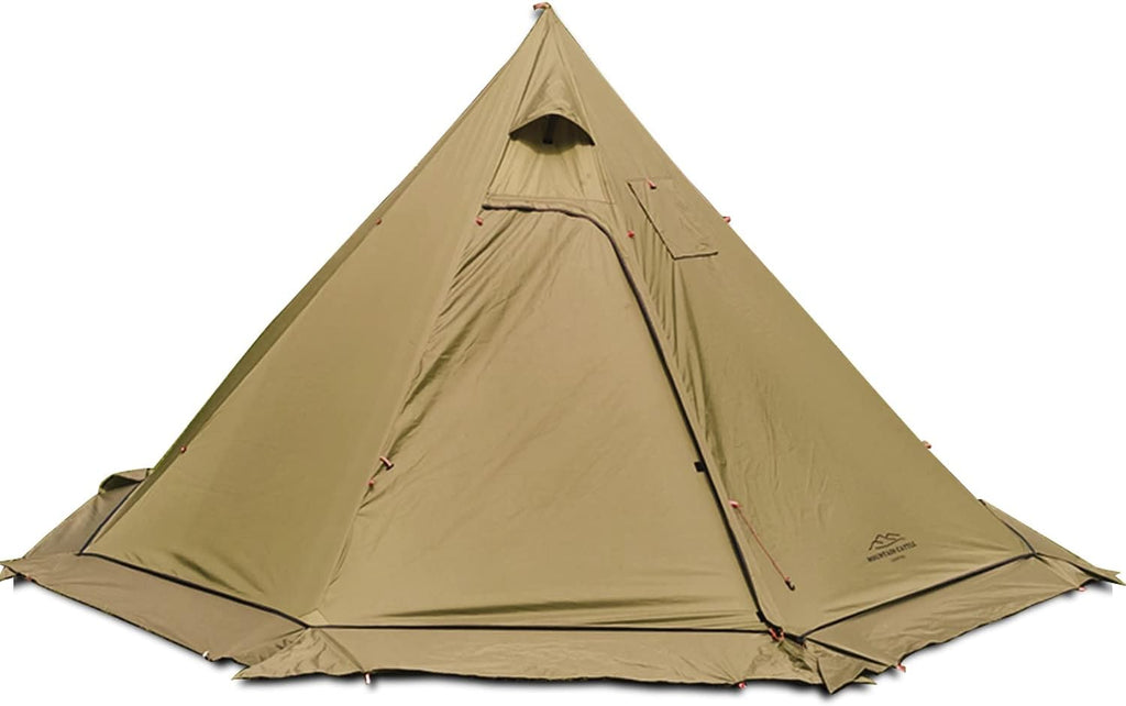 3 Person Lightweight Tipi Hot Tent with Fire Retardant Flue Pipes Window G25611