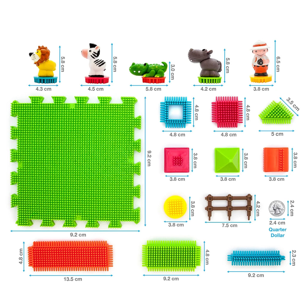100 Piece Multicolor Building Blocks Construction Set W341473