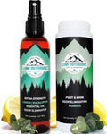 Natural Shoe Deodorizer Spray and Foot Powder Bundle P102705