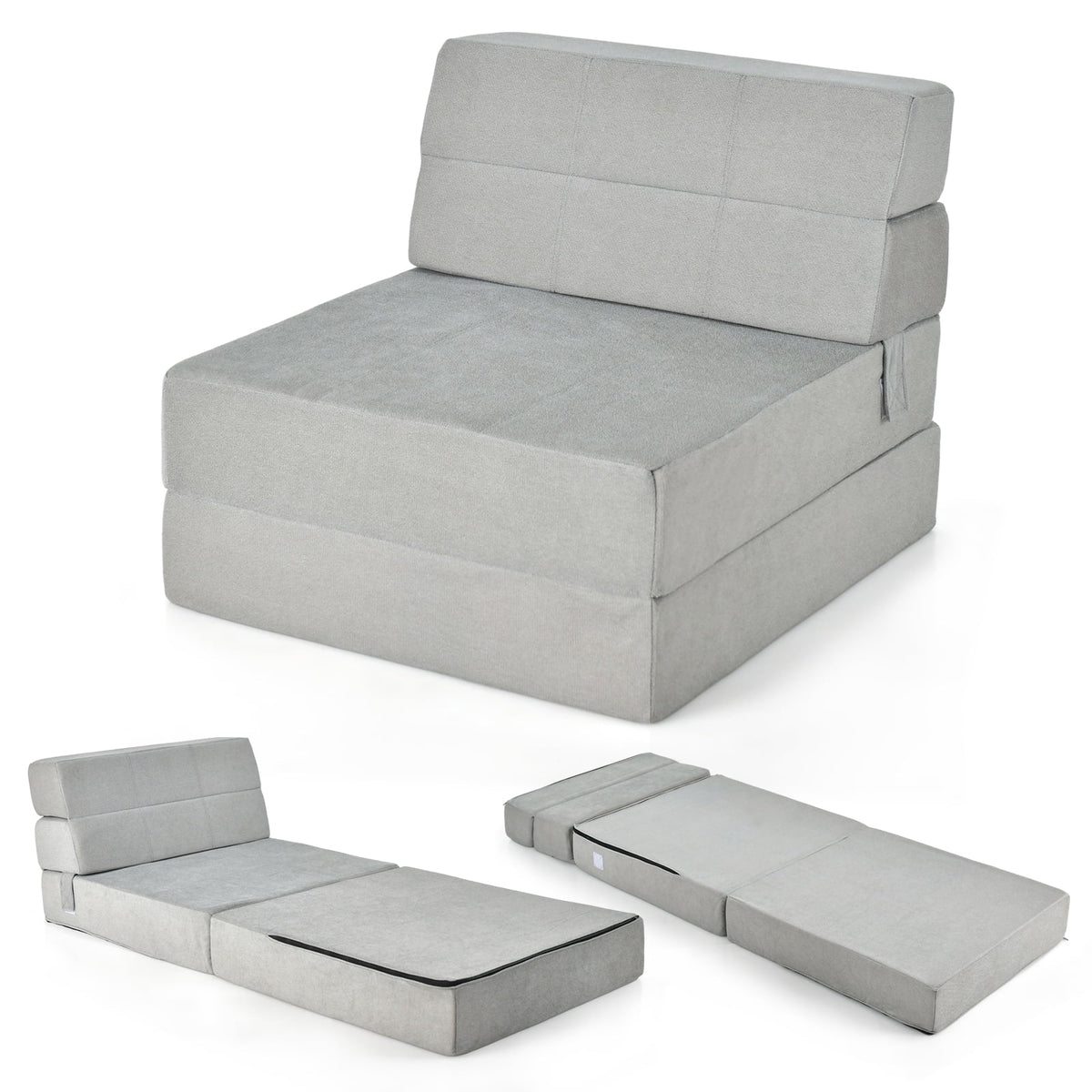 Grey Convertible Sleeper Chair I664494