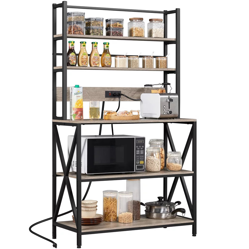 5-Tier Kitchen Baker's Rack with Hutch X463285