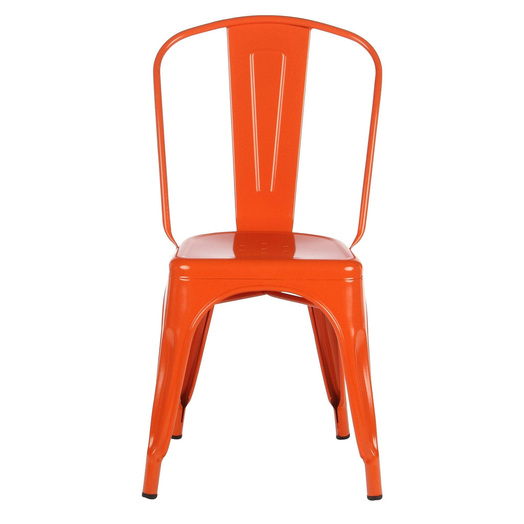 White Metal Tolix-Style Side Chair Q654098