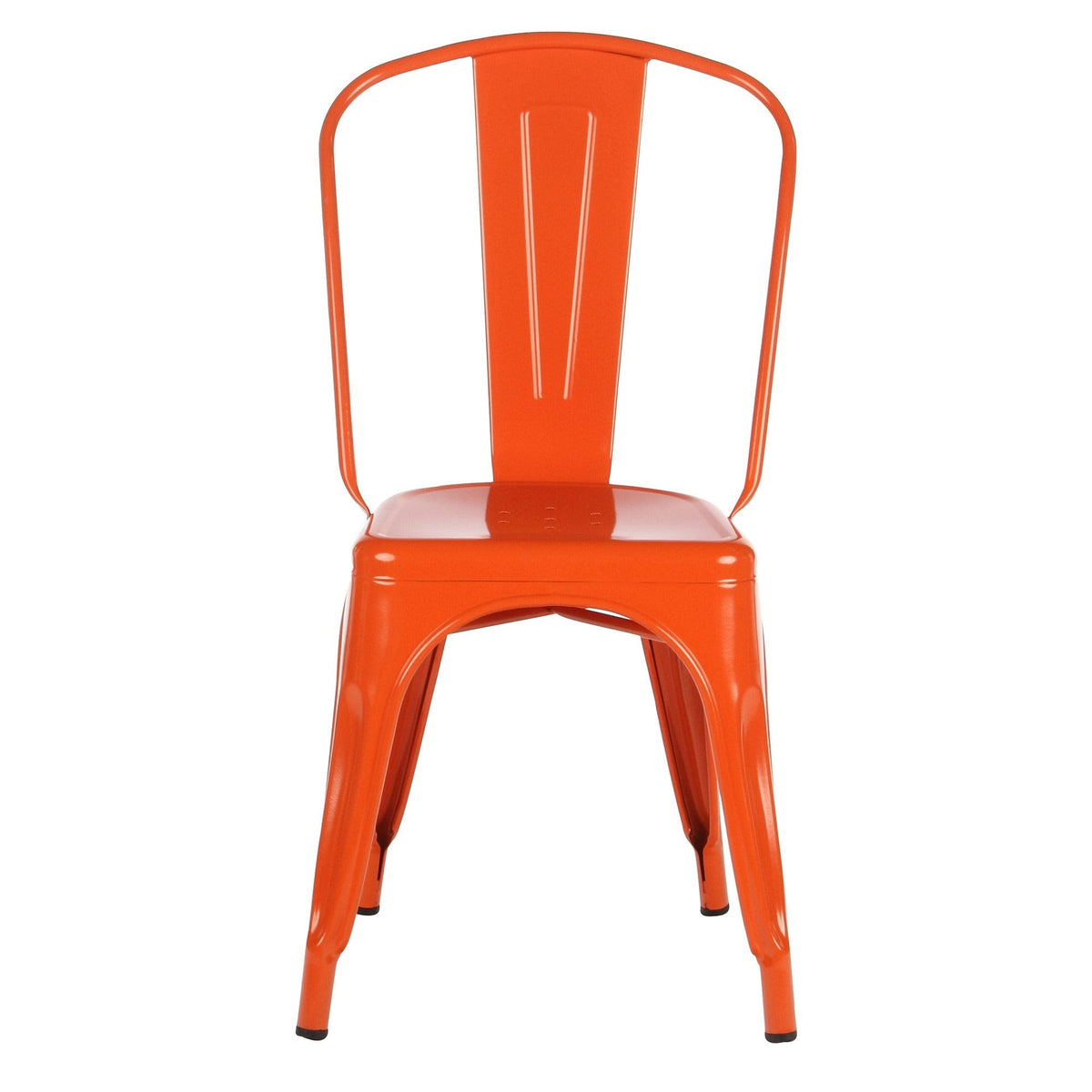 White Metal Tolix-Style Side Chair Q654098