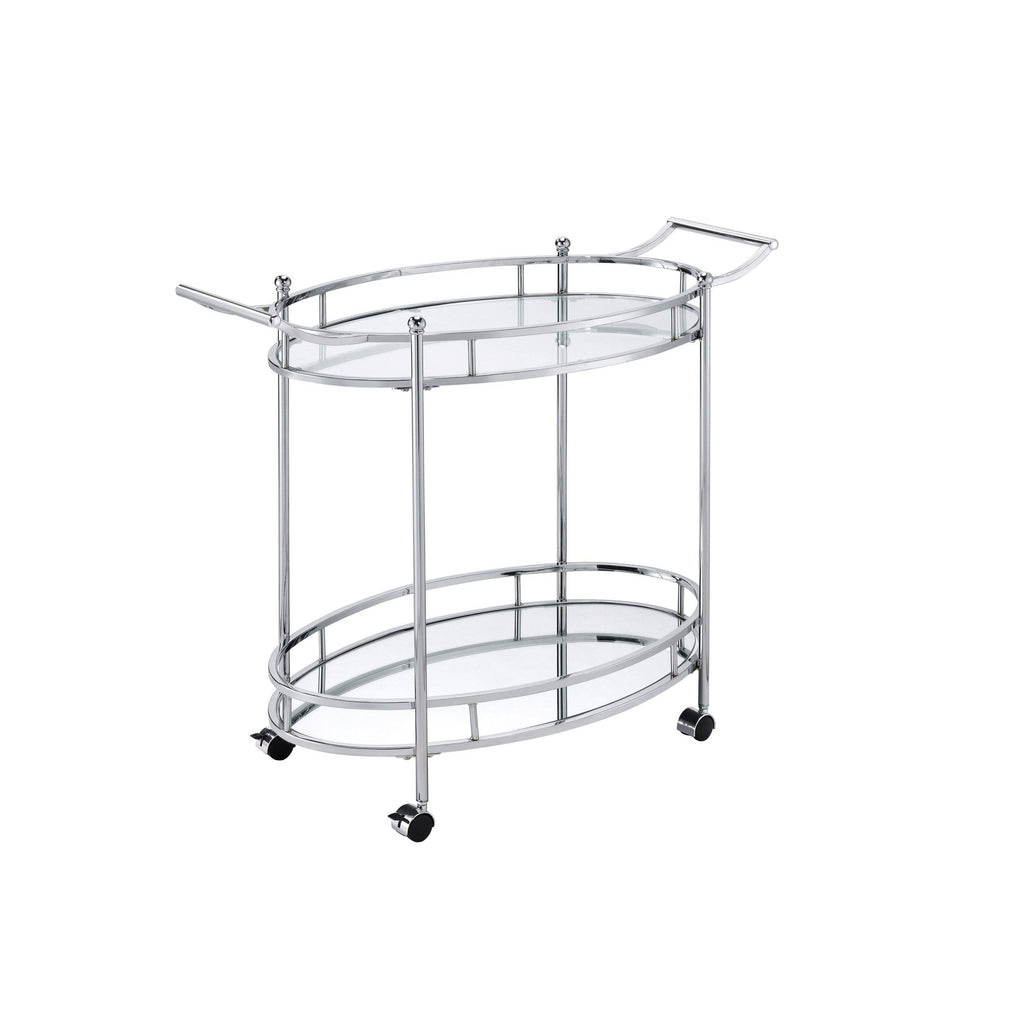 Clear Glass Serving Cart Y716746