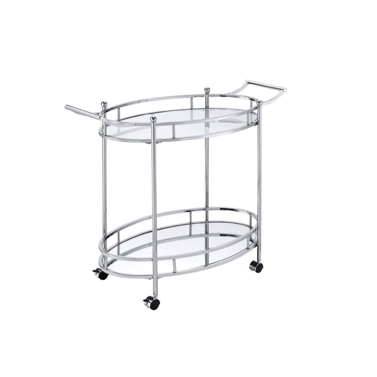 Clear Glass Serving Cart Y716746