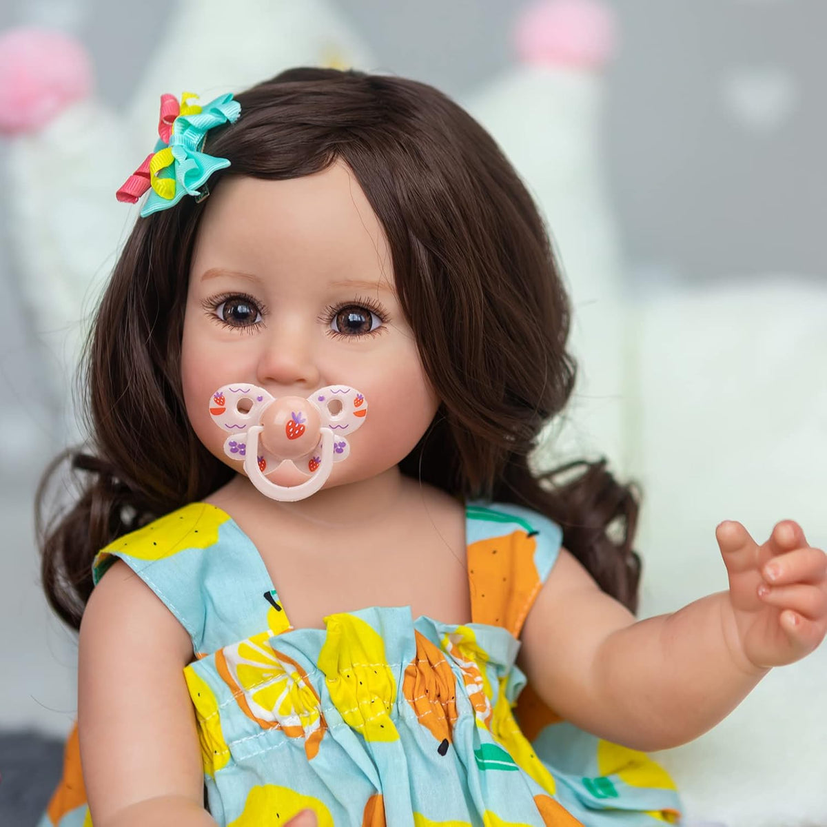 22 inch Full Body Silicone Reborn Baby Doll Girl Y3159