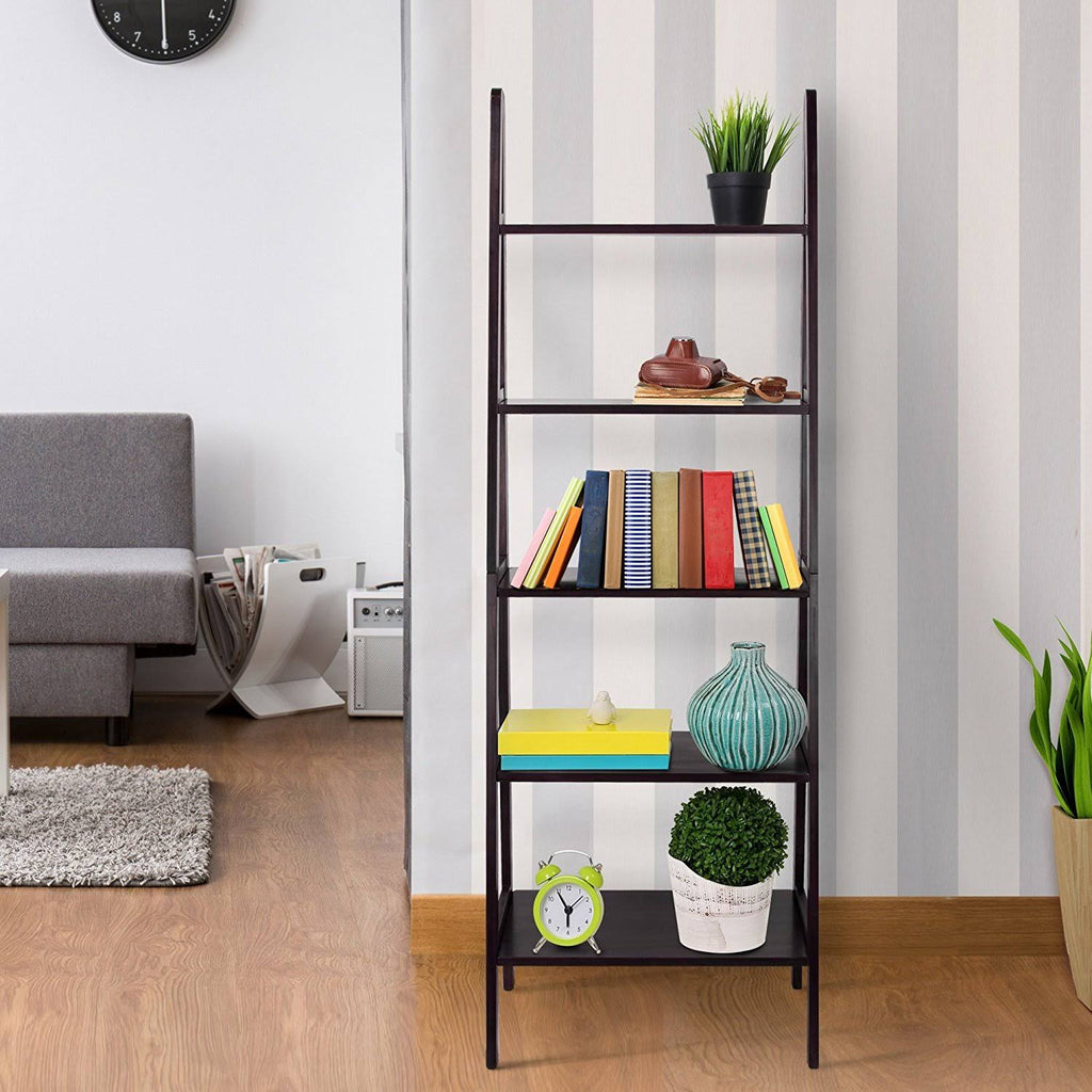 5 Shelf Ladder Bookcase, Espresso G1348