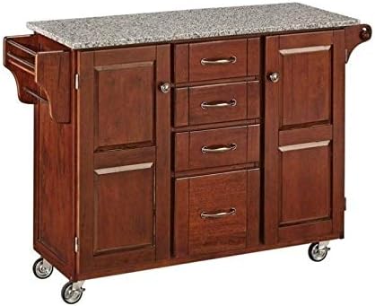 Granite Top Kitchen Cart in Cherry B625