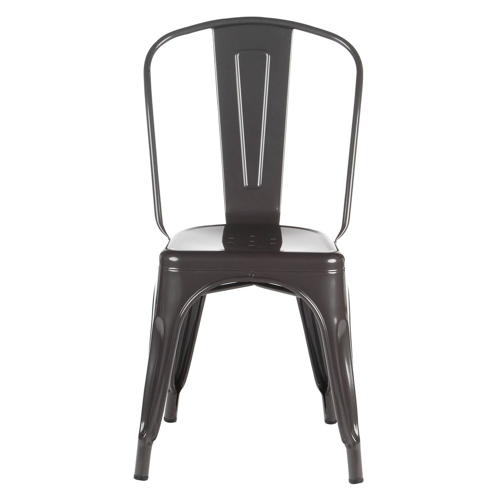 White Metal Tolix-Style Side Chair Q654098