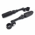 Black Angled Mounting Kit Foot Peg for Bike with 1.25" Front Engine Guard Frame Tube K15389