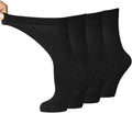 Black 4 Pairs Diabetic Dress Socks U5019