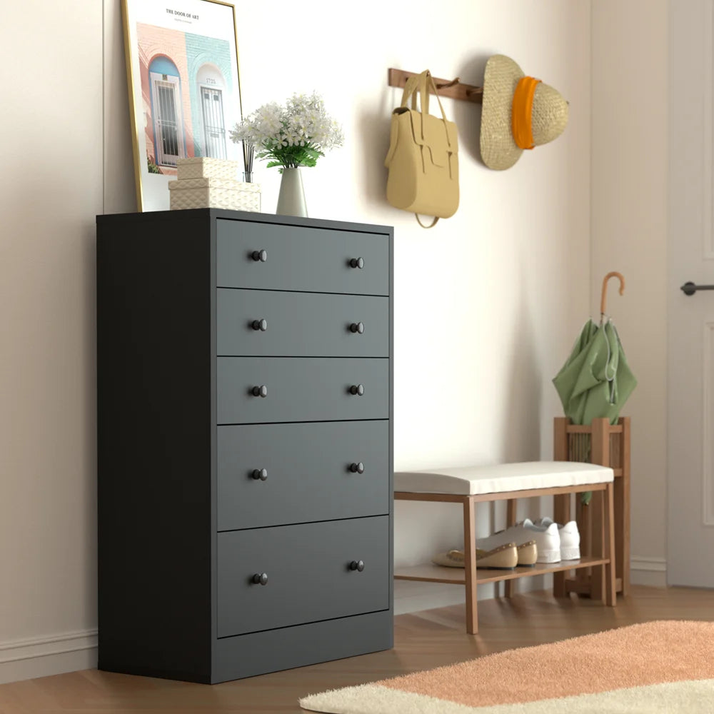 White 5 Drawer Dresser G121
