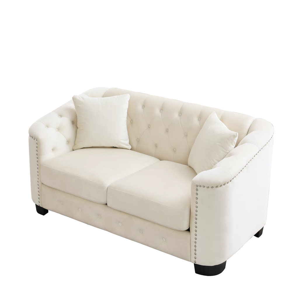 Velvet Beige 3-seater + 2-seater Combination Sofa M898