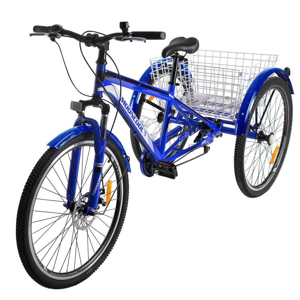 7-Speed 3 Wheeled Adult Tricycle with Cargo Basket H645271
