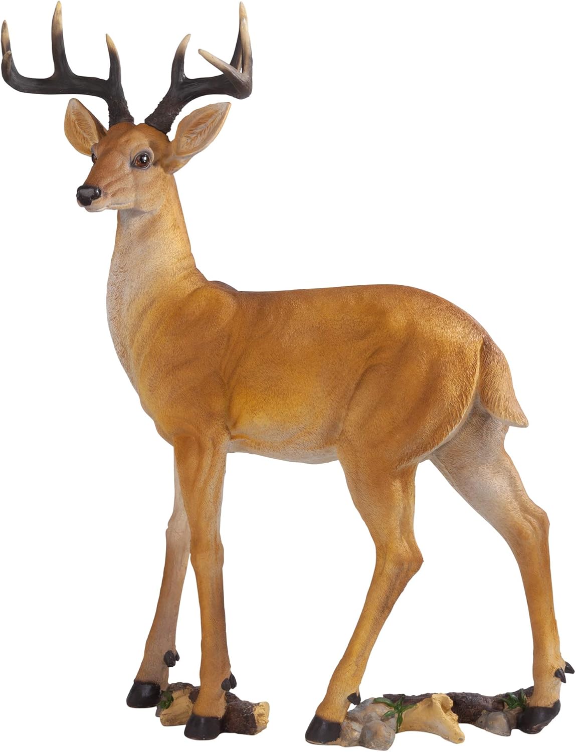 Woodland Buck Deer Garden Statue, 23 Inches Wide, 13 Inches Deep, 37 Inches High X45976