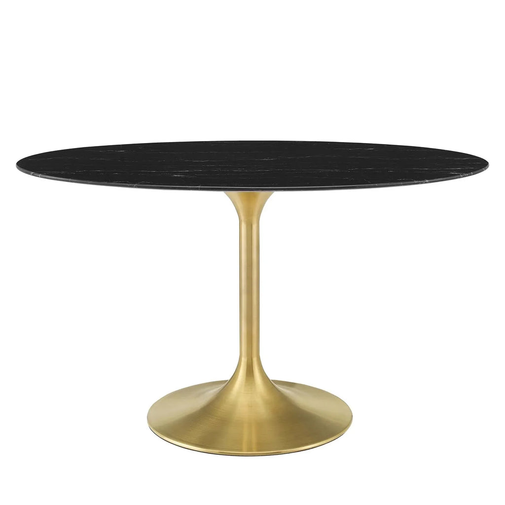 54" Oval Artificial Marble Dining Table J72704