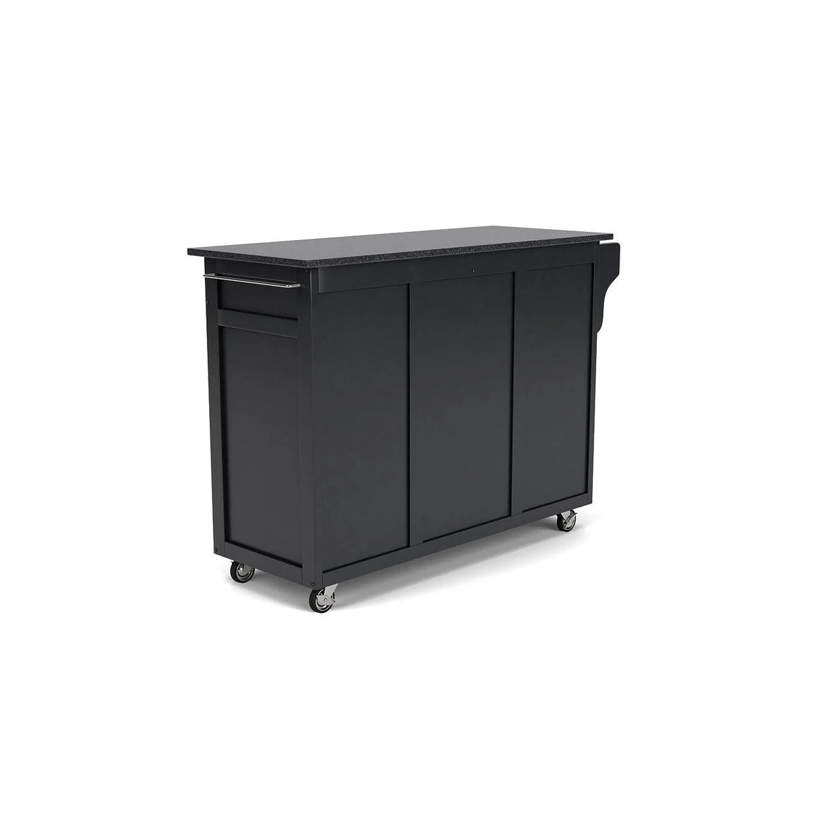 Black Wood Rolling Kitchen Cart R613