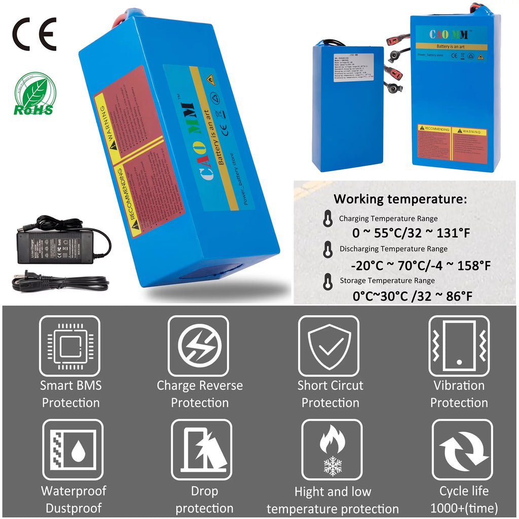 48V 20Ah Lithium Battery with Charger V678