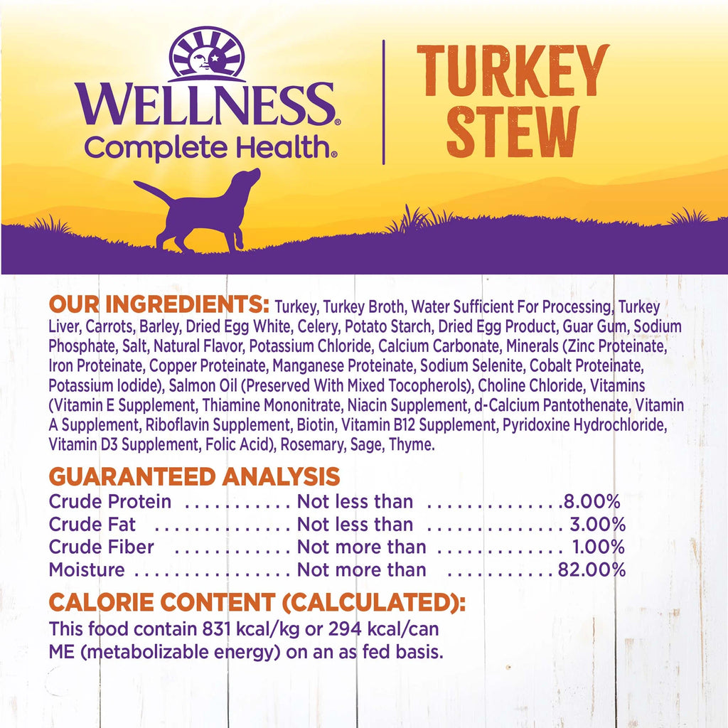 Natural Canned Dog Food Turkey Stew 12.5 Ounce Pack of 12 G918427