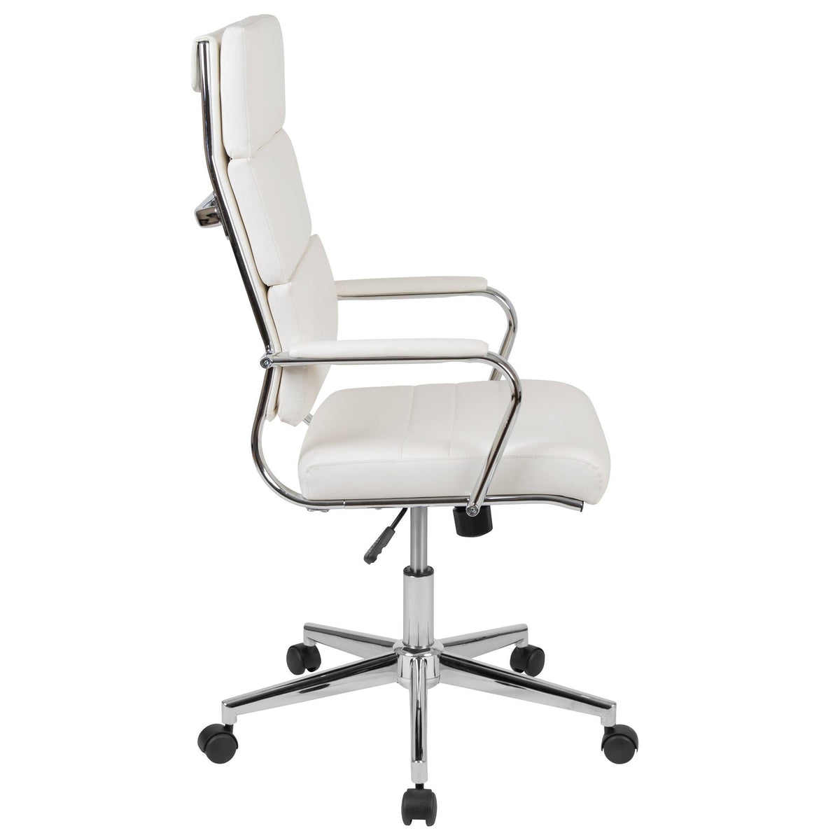 White LeatherSoft High Back Executive Swivel Office Chair H606