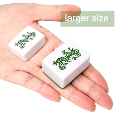 Mahjong Tile Set with 166 Numbered Ivory Tiles L985