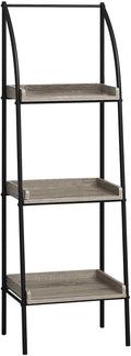 Dark Taupe Black Metal Bookcase A287