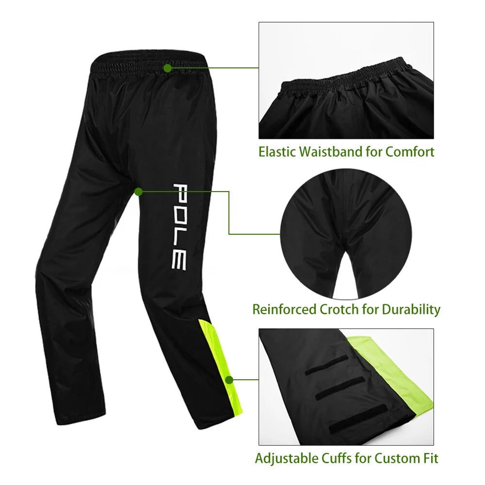 Men Waterproof Breathable Rain Suit Jacket and Pants U84494