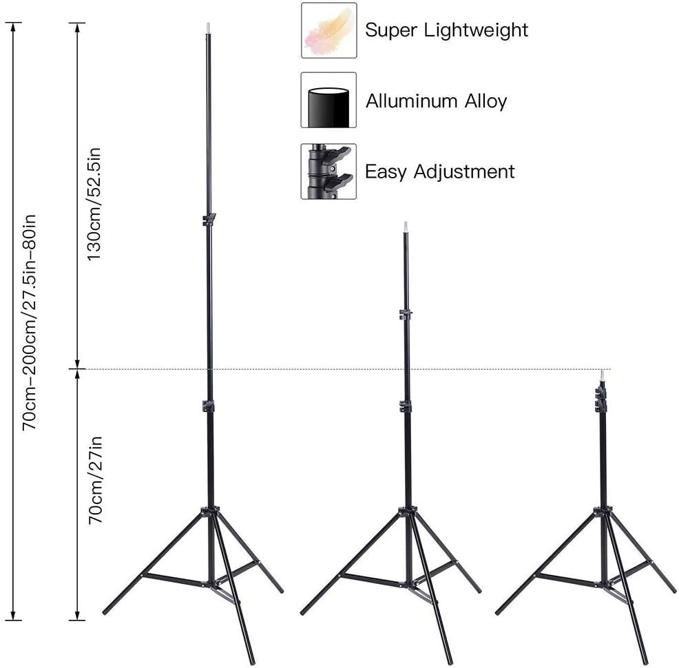 LED Softbox Photography Lighting Kit with 20"X28" Reflector and 80W 6500K Corn Light Bulbs Pack of 2 N356