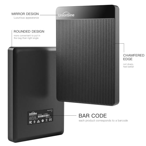 500GB 2.5" Portable External Hard Drive USB 3.0 Black S636