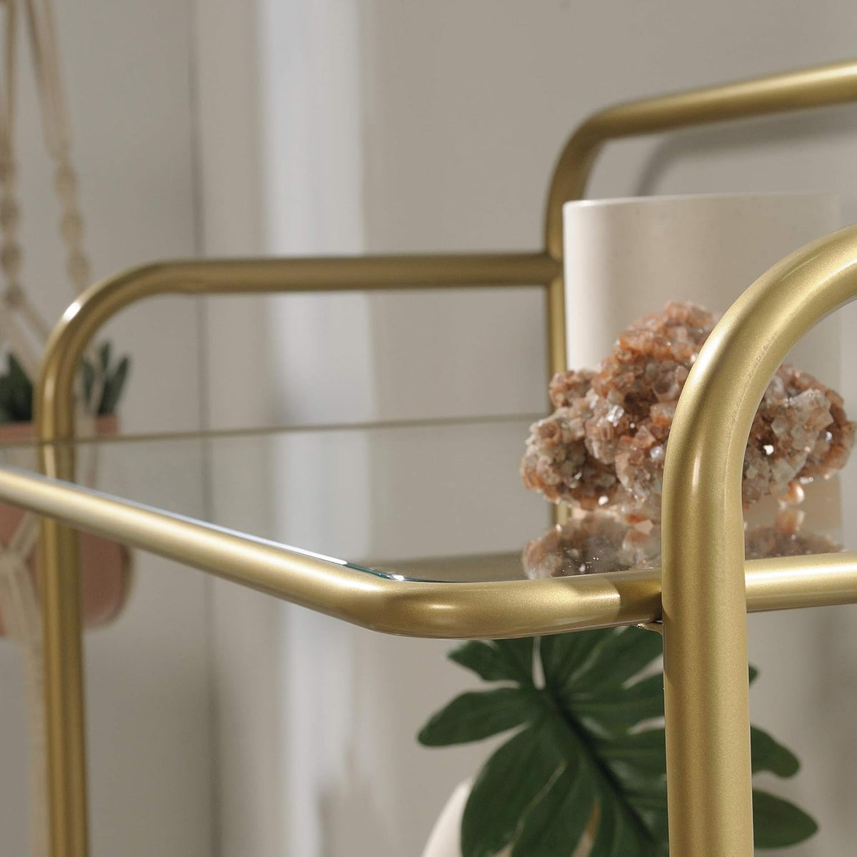 Bookcase, Satin Gold Finish R881098